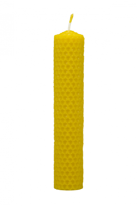 Svíčka ze včelího vosku Pleva, šíře 30mm výška 133mm